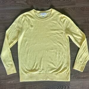 Banana Republic Forever Sweater butter yellow pastel cotton blend Womens Medium